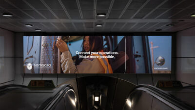 Airport Advertisement with Female Physical Operations Driver Campaign